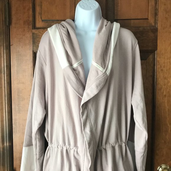 Calvin Klein Performance Mauve/Ivory Hoodie Jacket & Drawstring Joggers Set 3X - Picture 3 of 16